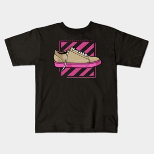 Golf Wheat Pink Skate Sneaker Kids T-Shirt